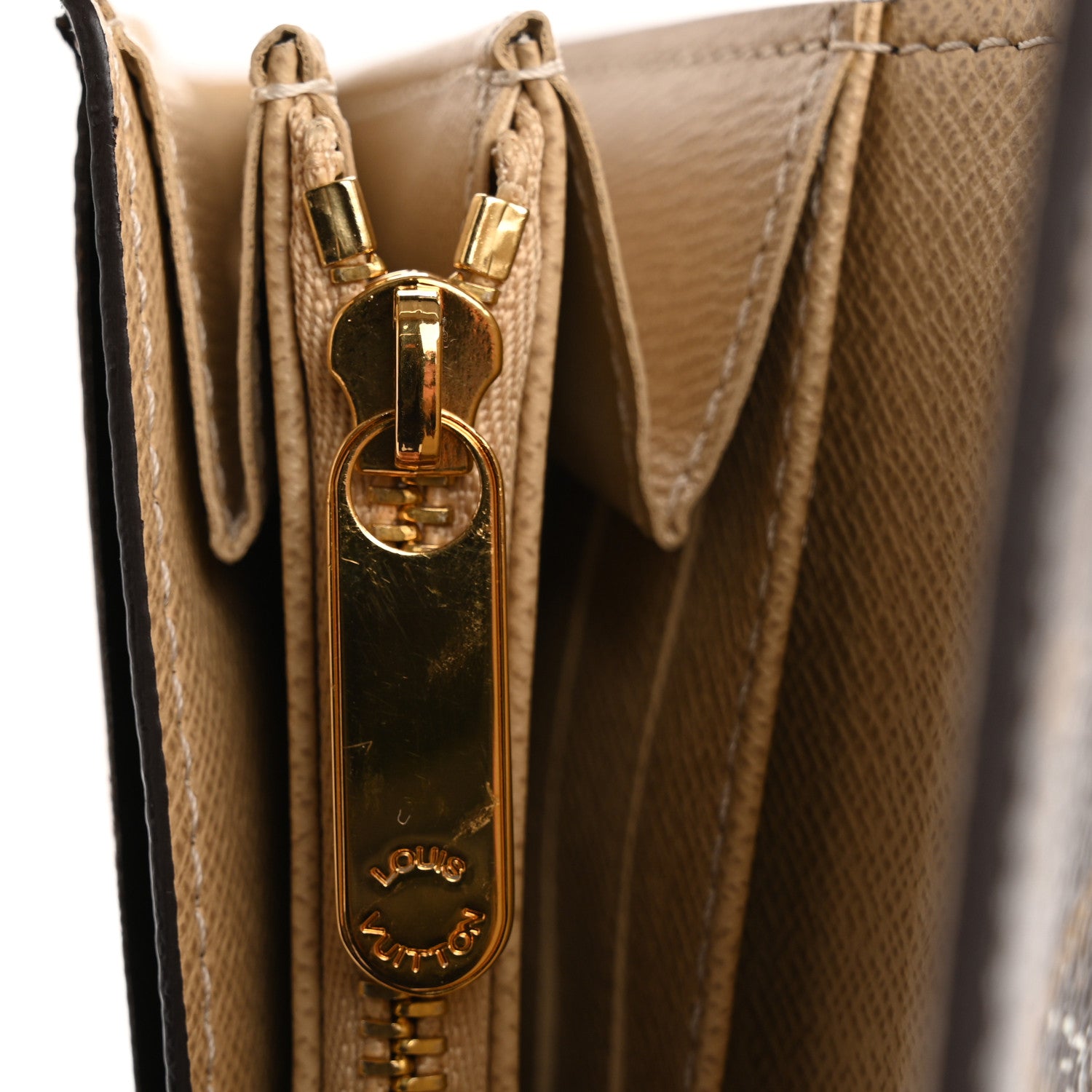 Louis Vuitton Monogram Dentelle Sarah Wallet Gold 8 of 9