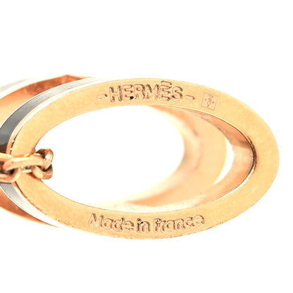 Hermes Lacquered Rose Gold Pop H Pendant Necklace Black 5 of 5