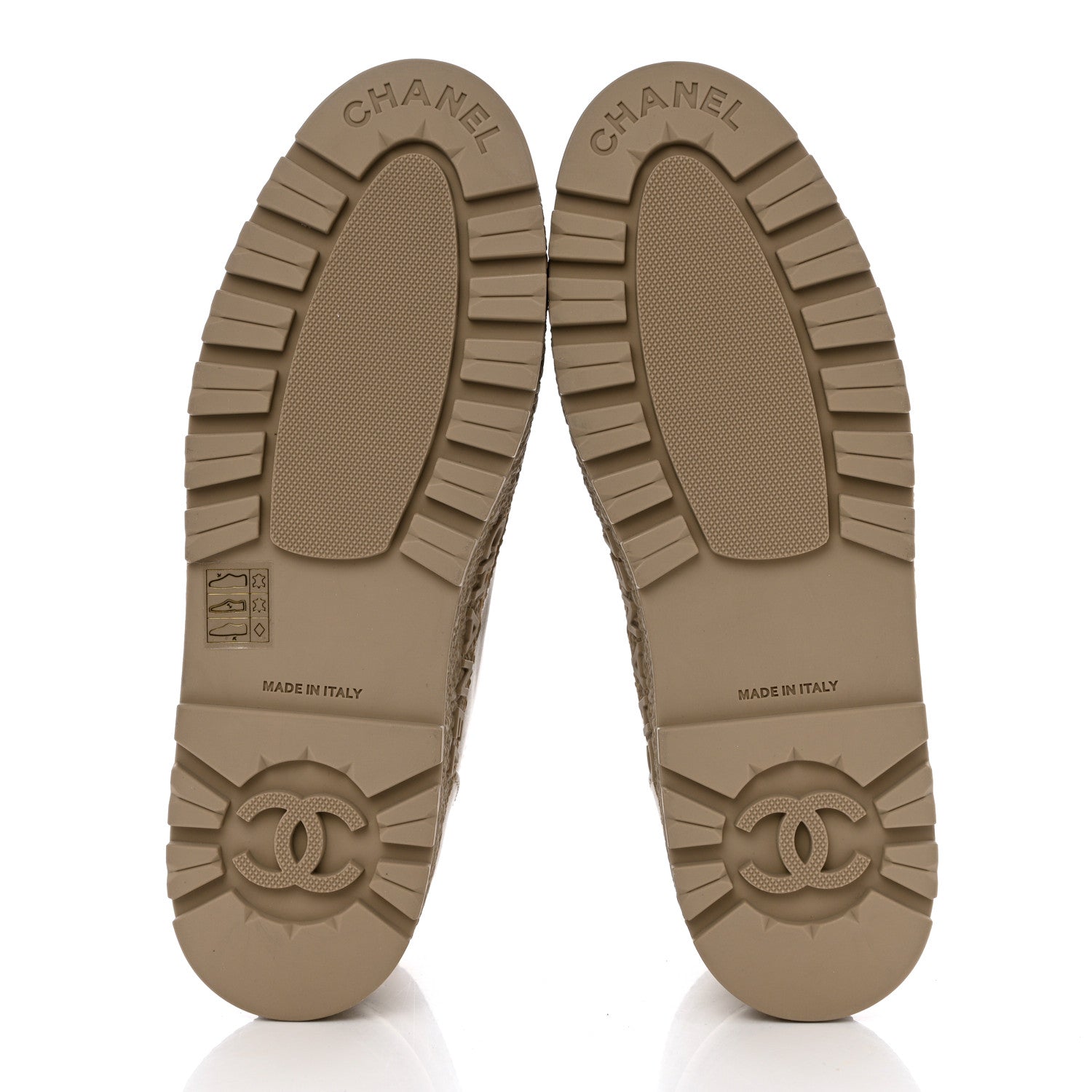 Chanel Calfskin CC Turnlock Lace Up Boots 40 Beige 5 of 12