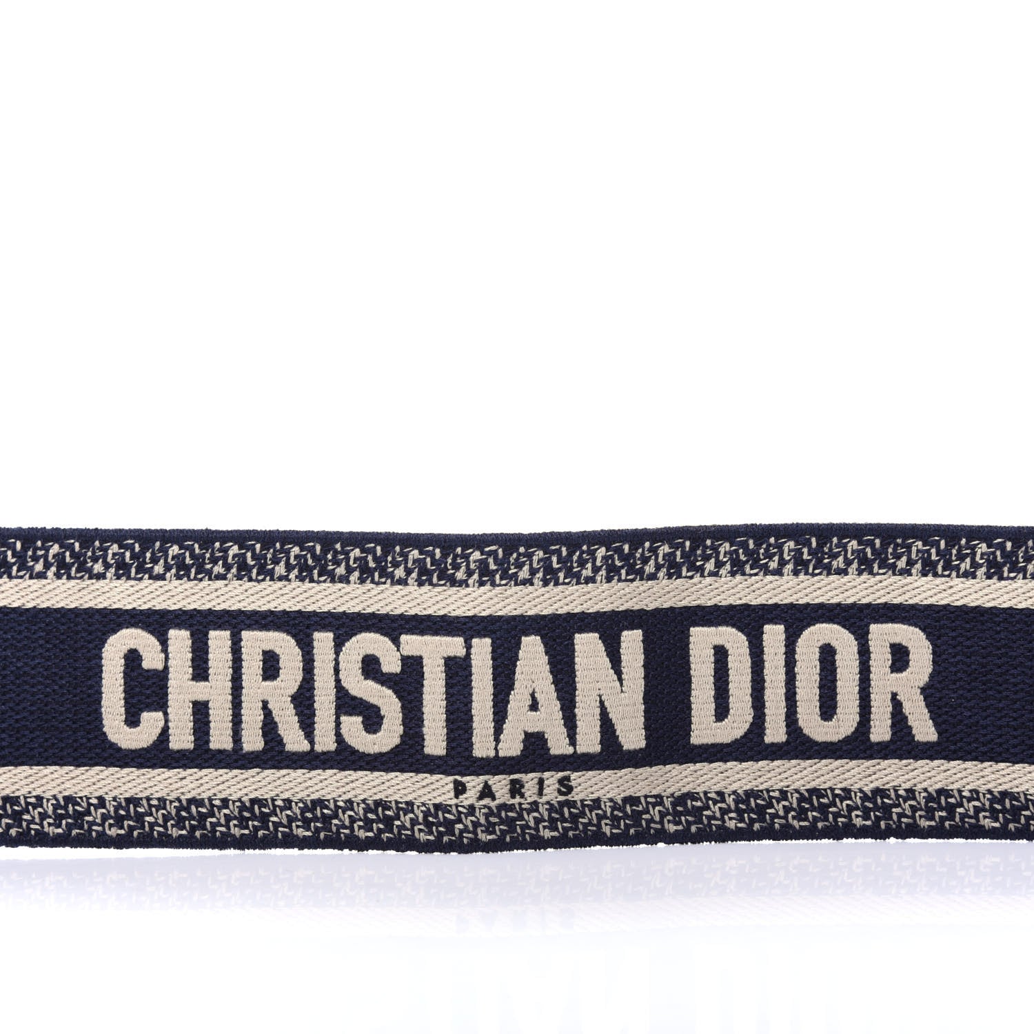 Christian Dior Canvas Embroidered Shoulder Strap Blue 3 of 4
