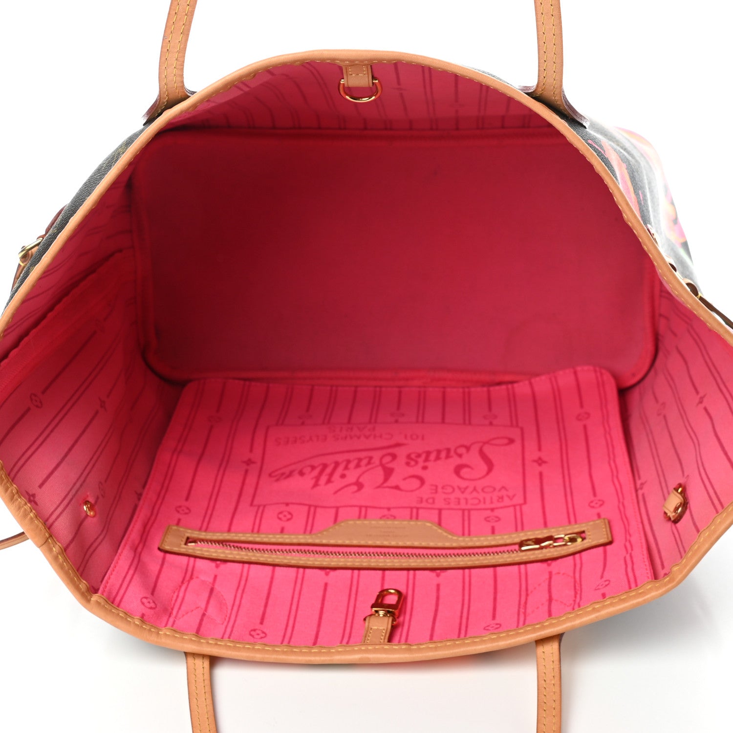 Louis Vuitton Monogram Roses Neverfull MM 4 of 4