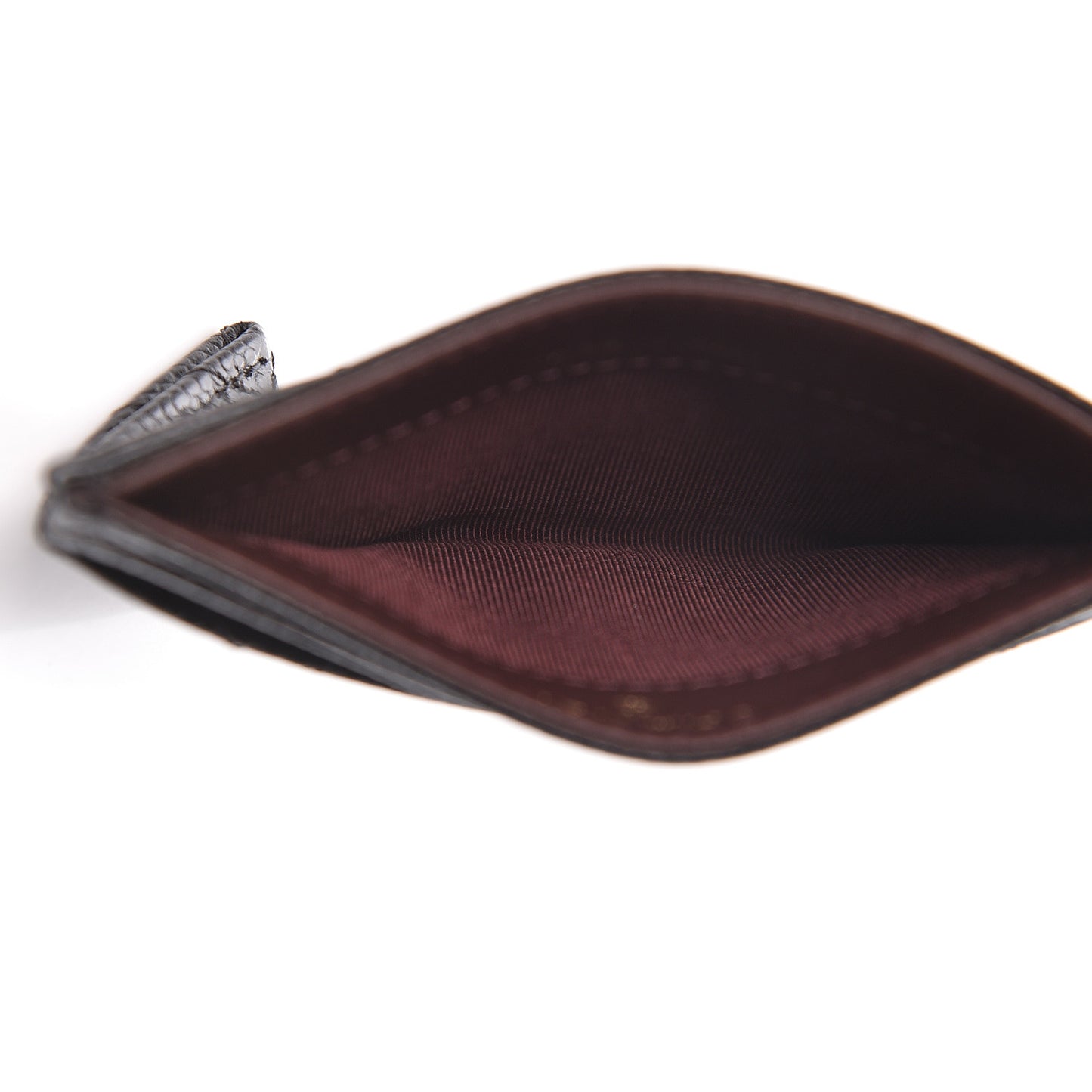 Caviar Quilted Card Holder Black
