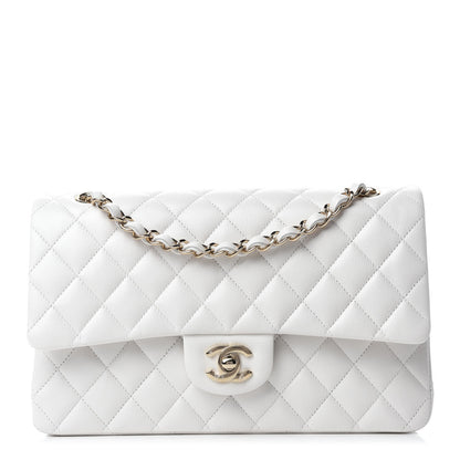 Chanel Caviar Quilted Medium Double Flap White 1 of 12