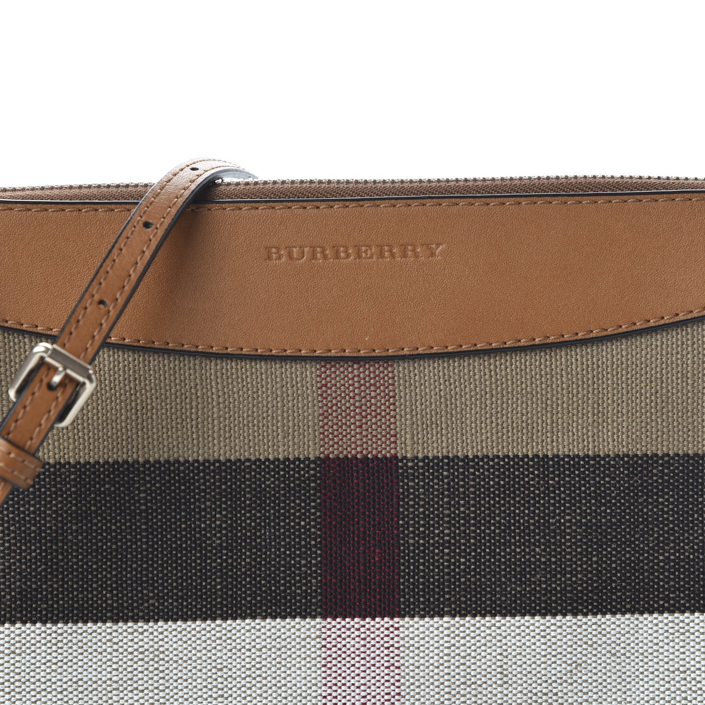 Mega Check Peyton Crossbody Clutch Bag Saddle Brown