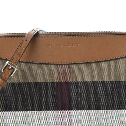 Burberry Mega Check Peyton Crossbody Clutch Bag Saddle Brown 9 of 10