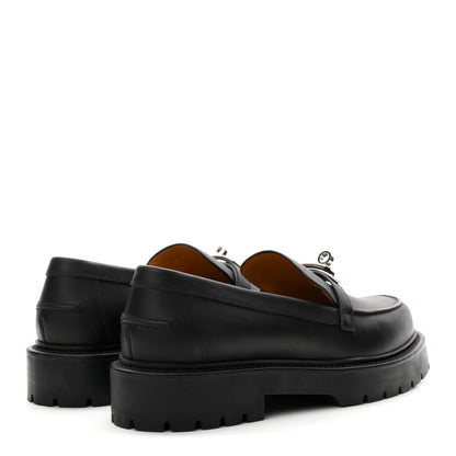 Hermes Calfskin First Derby Shoes 38 Black 5 of 10