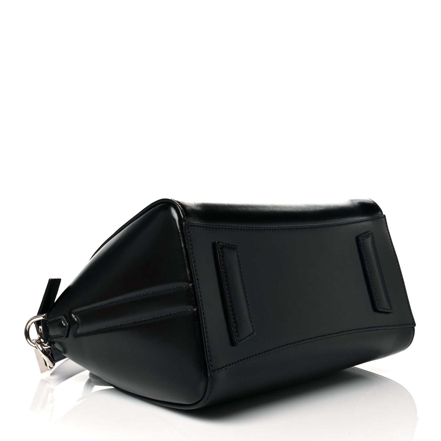 Shiny Lord Calfskin Small Antigona Black