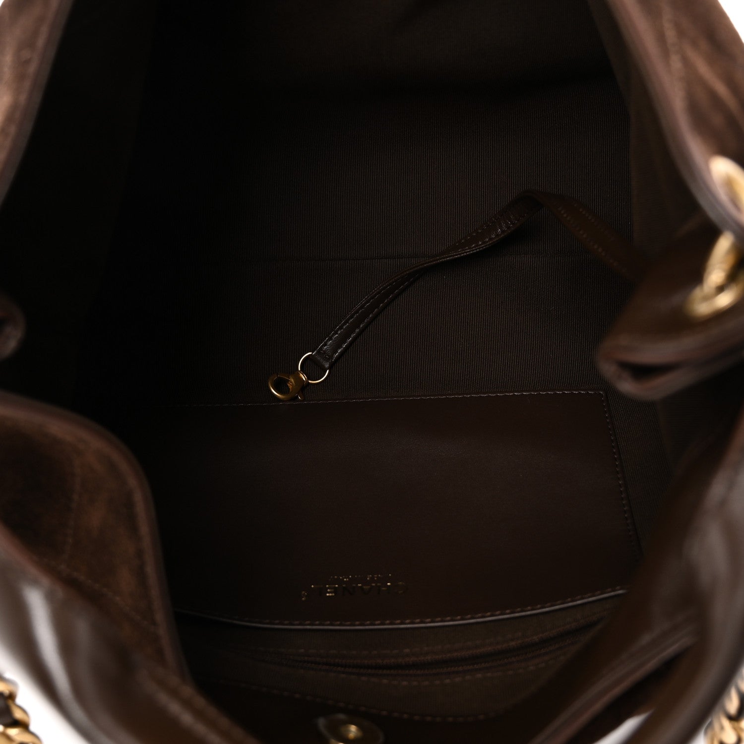 Chanel Suede Calfskin Lambskin Quilted Maxi Hobo Dark Brown 4 of 9