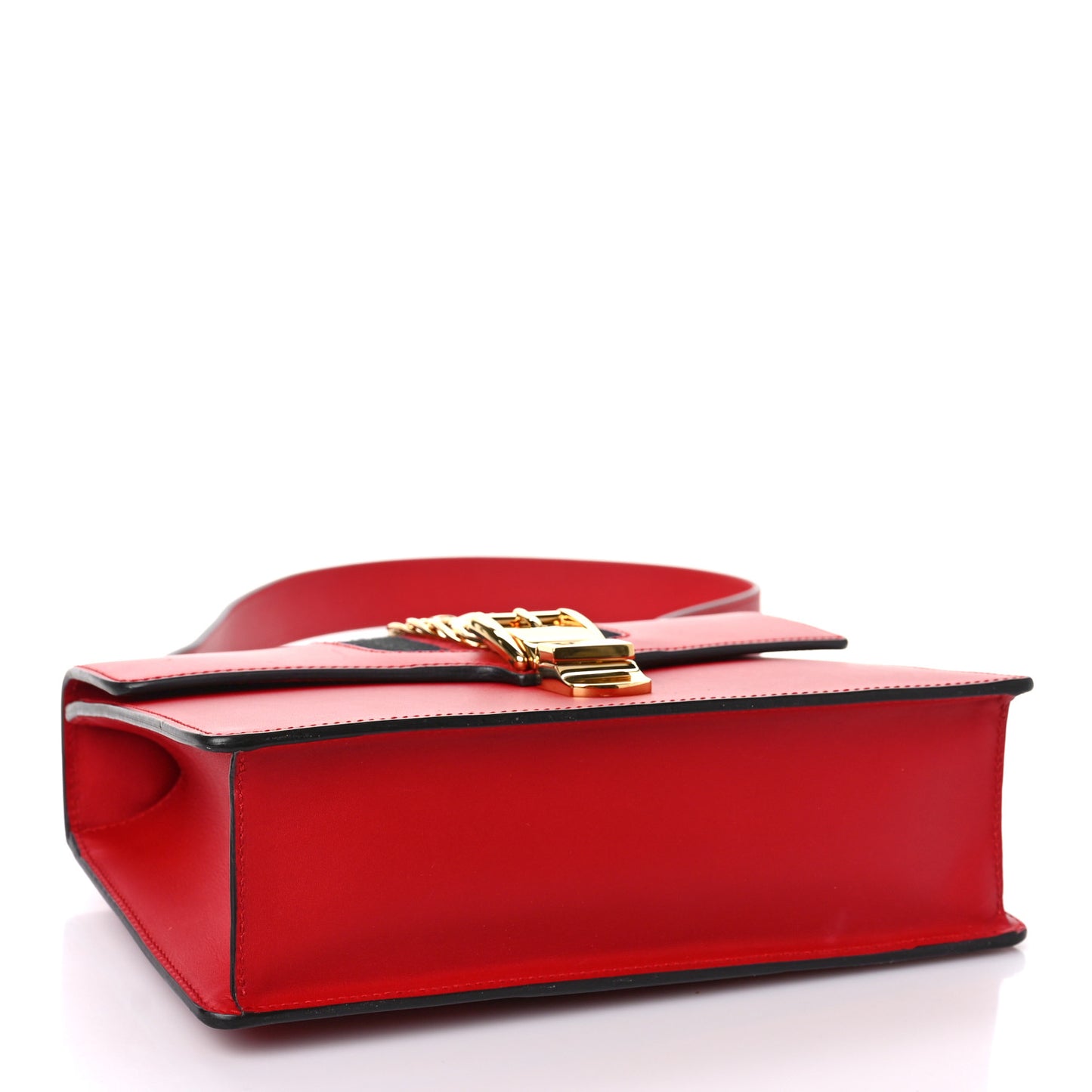 Calfskin Small Sylvie Shoulder Bag Hibiscus Red