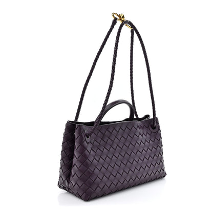 Bottega Veneta Nappa Intrecciato Small East West Andiamo Shoulder Bag Dark Mystic 3 of 10