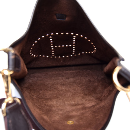 Hermes Taurillon Clemence Evelyne PM Chocolate 5 of 9