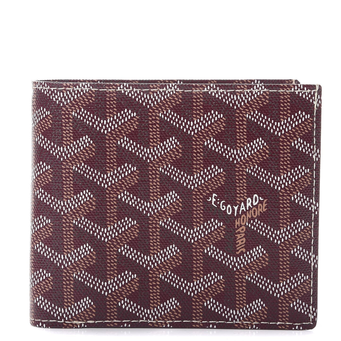 Goyardine Saint Florentin Bi-Fold Wallet Burgundy