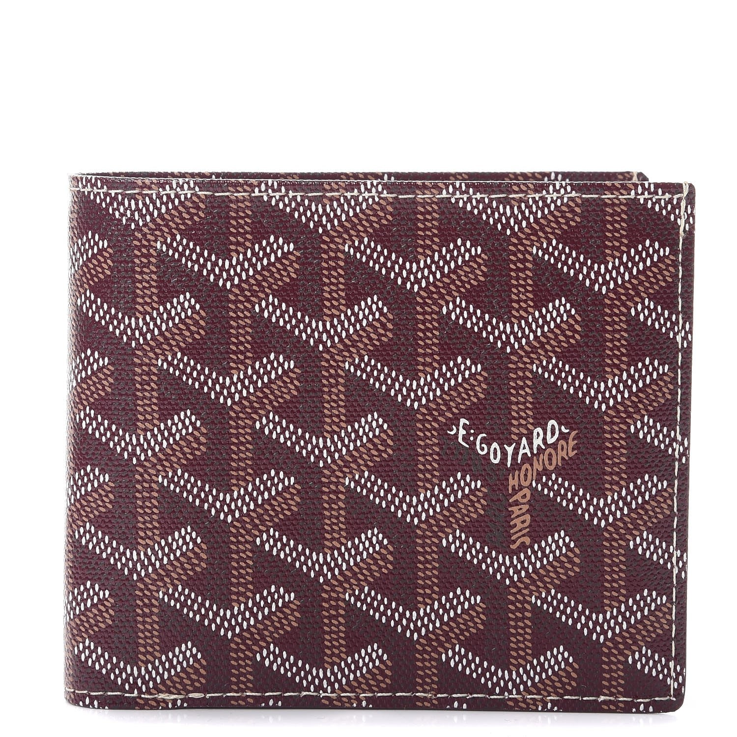 Goyard Goyardine Saint Florentin Bi-Fold Wallet Burgundy 1 of 8