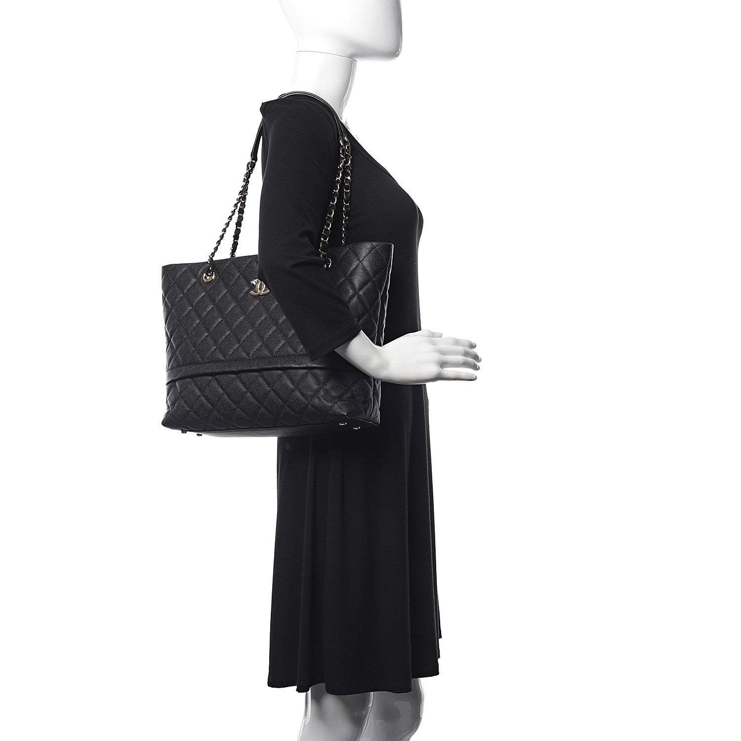 Chanel Caviar Quilted Rolled Up Tote Black 2 of 11