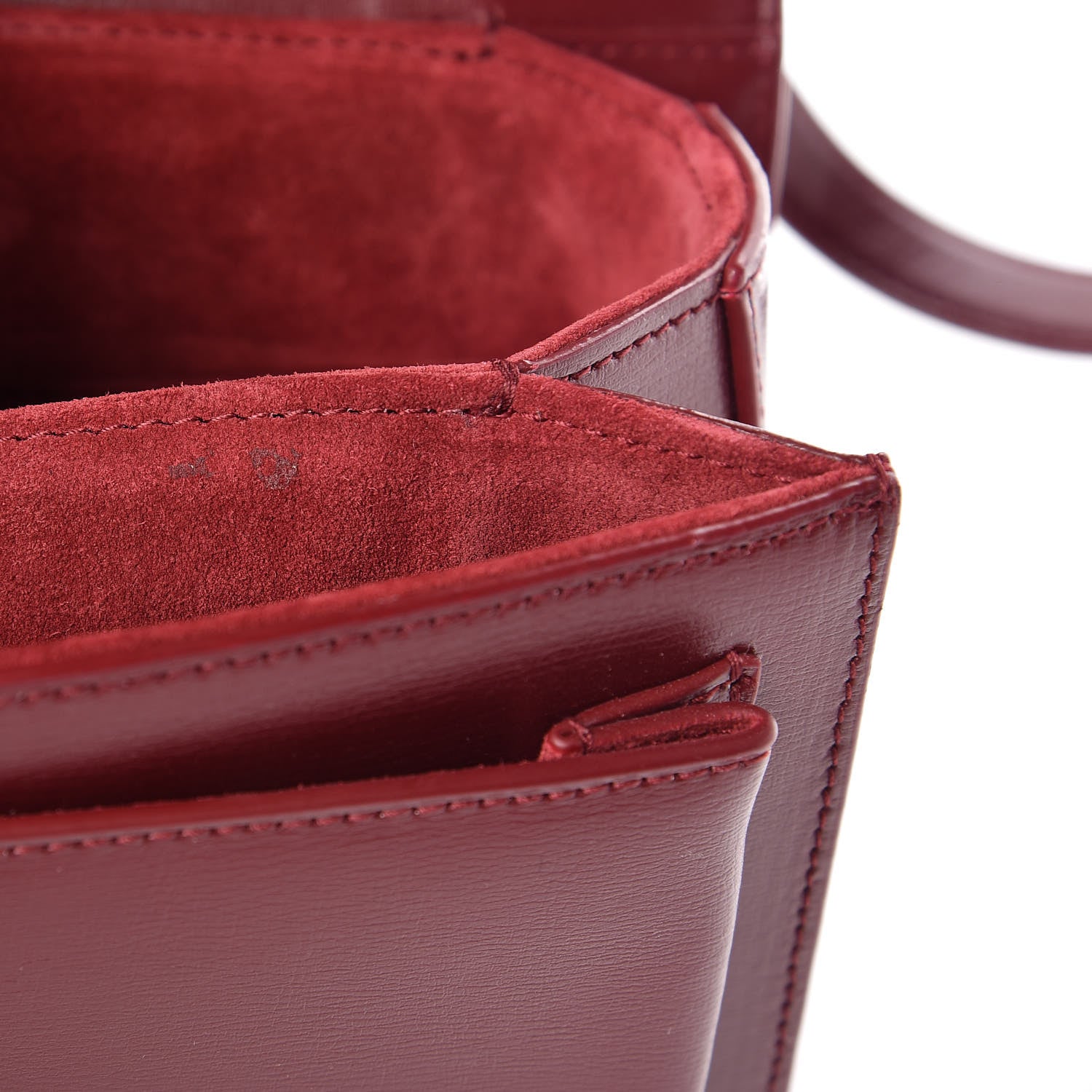 Saint Laurent Calfskin Medium Bellechasse Satchel Burgundy 12 of 12