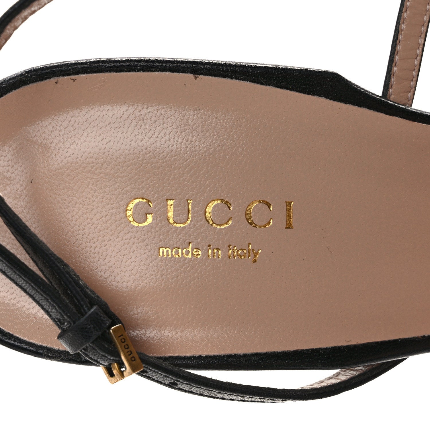 Gucci Nappa Victoria Strappy Horsebit Sandals 40 Black 7 of 7