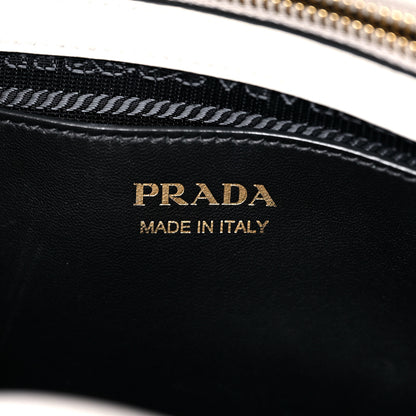 Prada Saffiano City Calfskin Bibliothèque Top Handle White 5 of 10