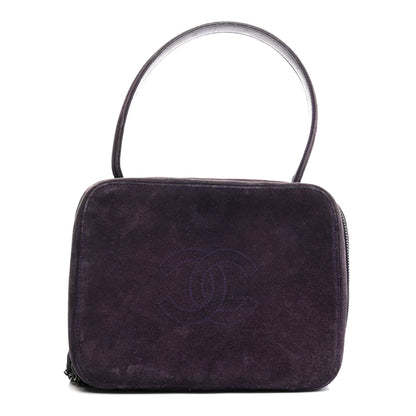 Chanel Suede CC Handbag Bag Purple 1 of 10