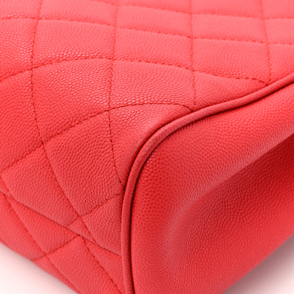 Chanel Caviar Quilted In Out Flap Shopping Tote Red 14 of 14