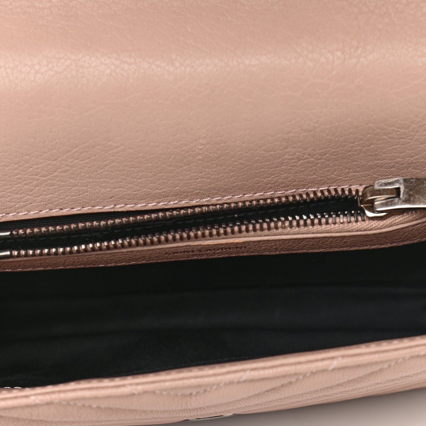 Sheepskin Matelasse Chevron Monogram Medium College Bag Rose Poudre