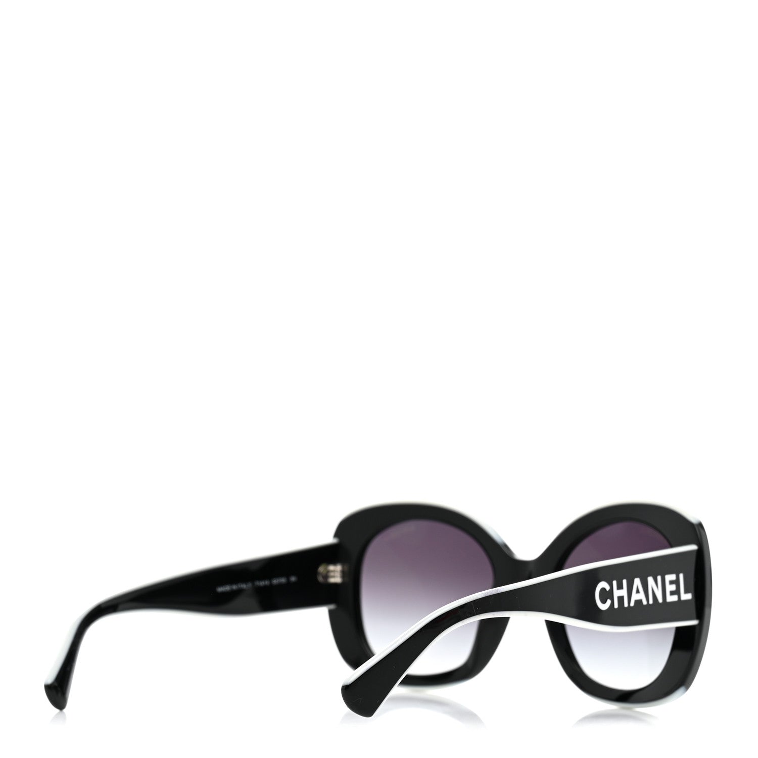 Chanel Acetate Sunglasses 71414 Black White 4 of 8