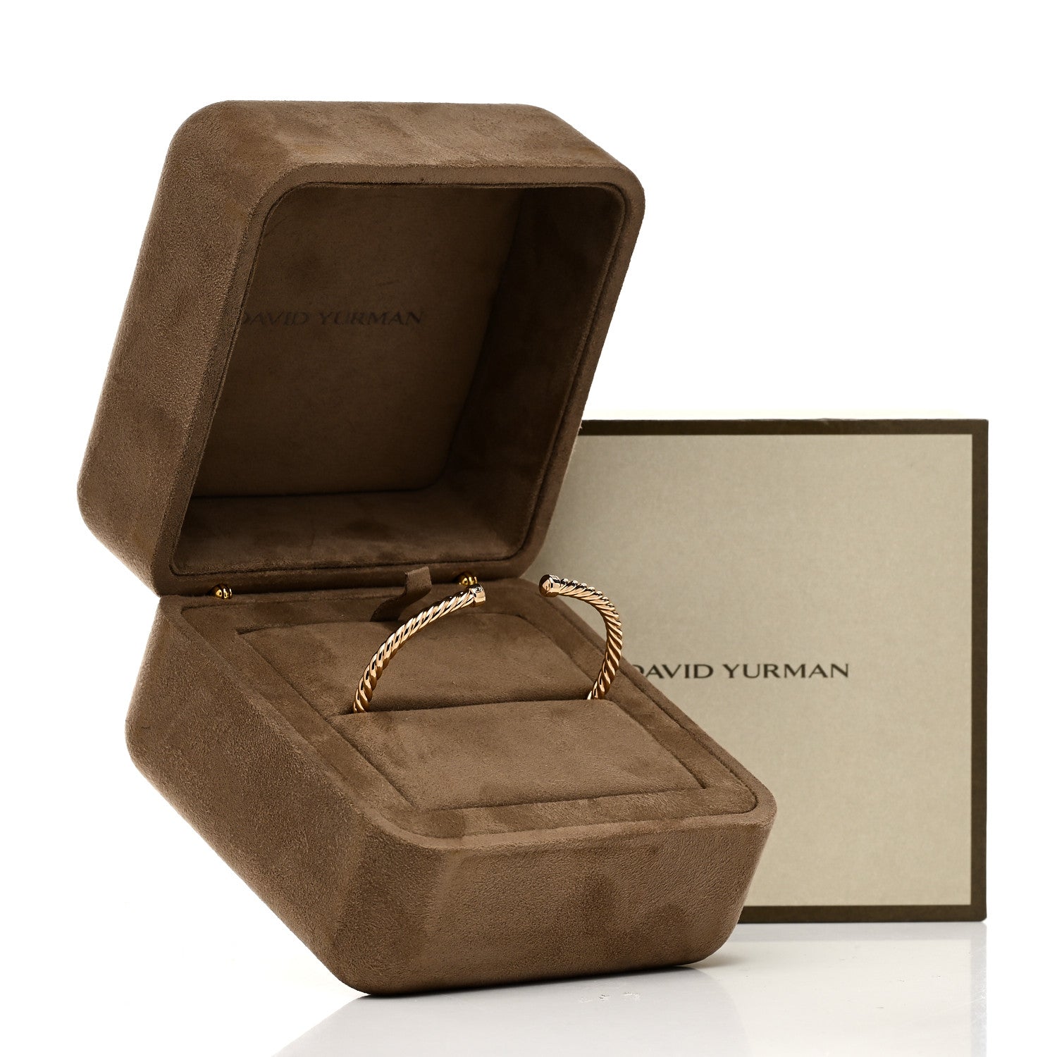 David Yurman 18K Rose Gold 4mm Cable Classics Cuff Bracelet 6 of 6