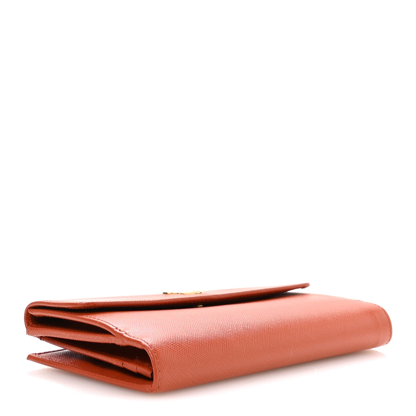 Saffiano Metal Continental Flap Travel Wallet Rame