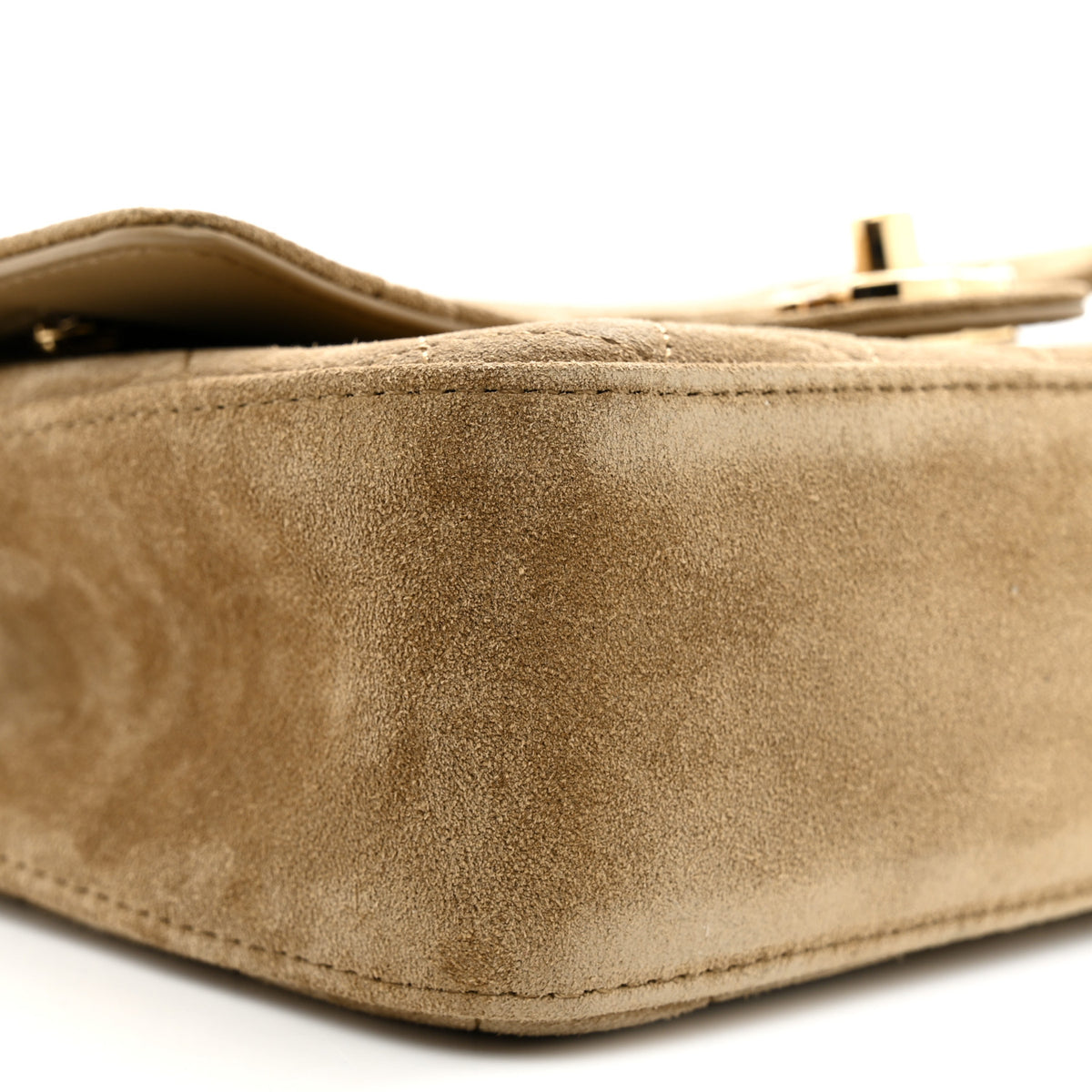 Chanel Suede Calfskin Mini Souplissimo Flap Dark Beige 9 of 11