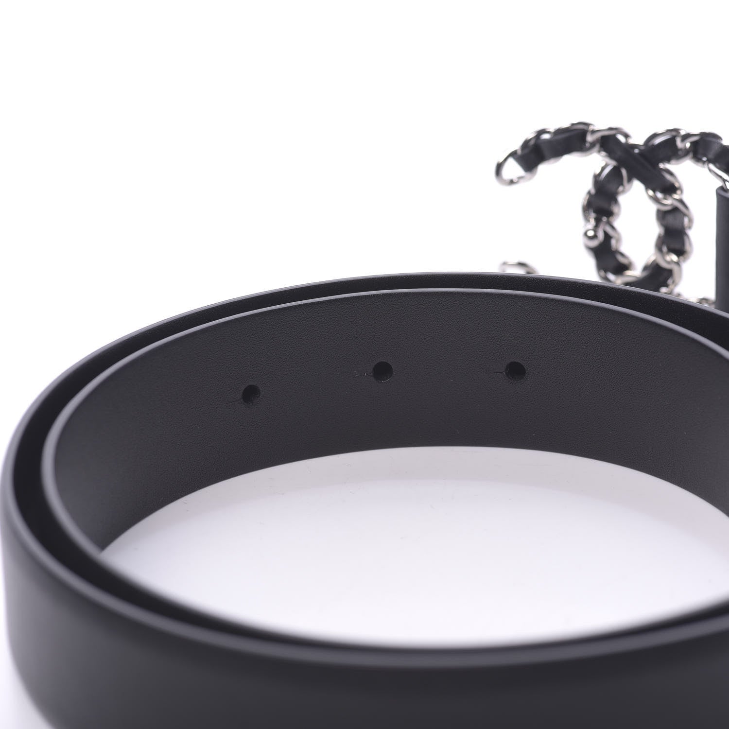 Chanel Calfskin CC Chain Belt 90 36 Black 3 of 8