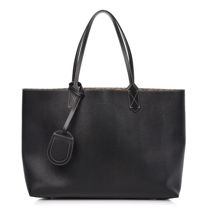 Gucci Calfskin GG Supreme Monogram Medium Reversible Tote Black 3 of 9
