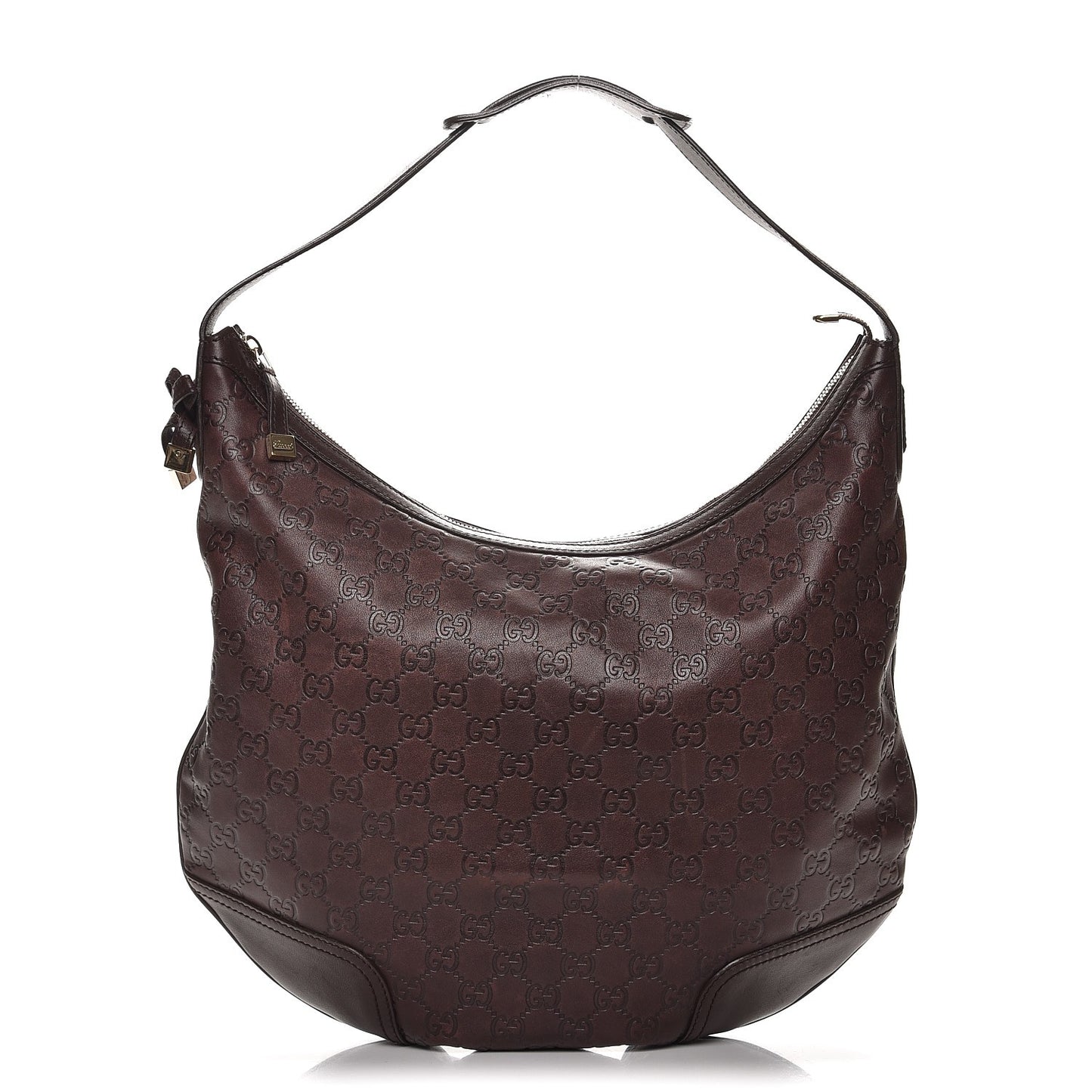 Guccissima Large Princy Hobo Dark Brown