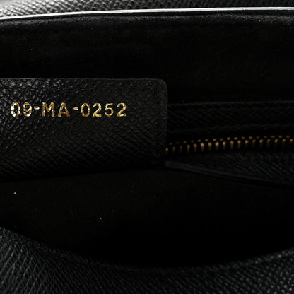 Christian Dior Grained Calfskin Saddle Bag With Strap Black 7 of 11