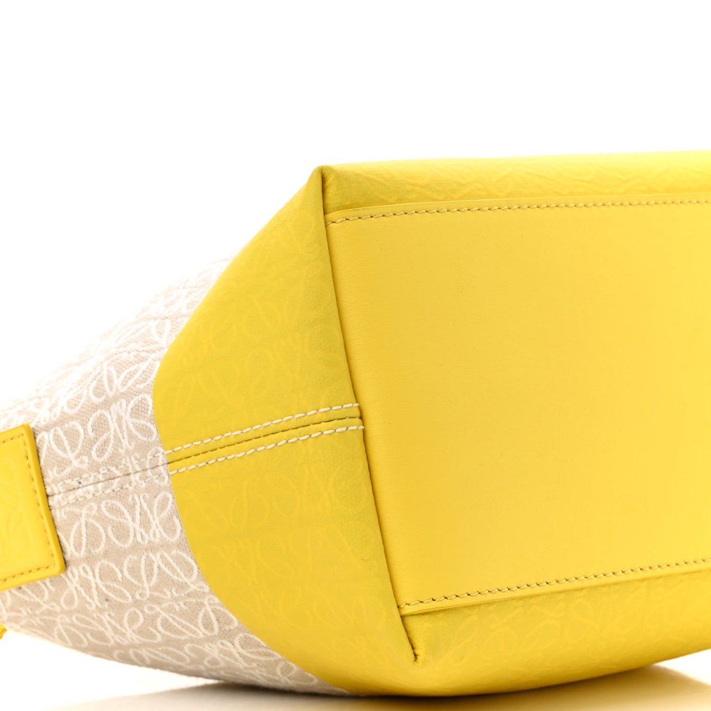 Jacquard Anagram Calfskin Small Cubi Bag Ecru Lemon