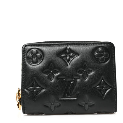 Louis Vuitton Lambskin Embossed Monogram Lou Coussin Wallet Black 1 of 7