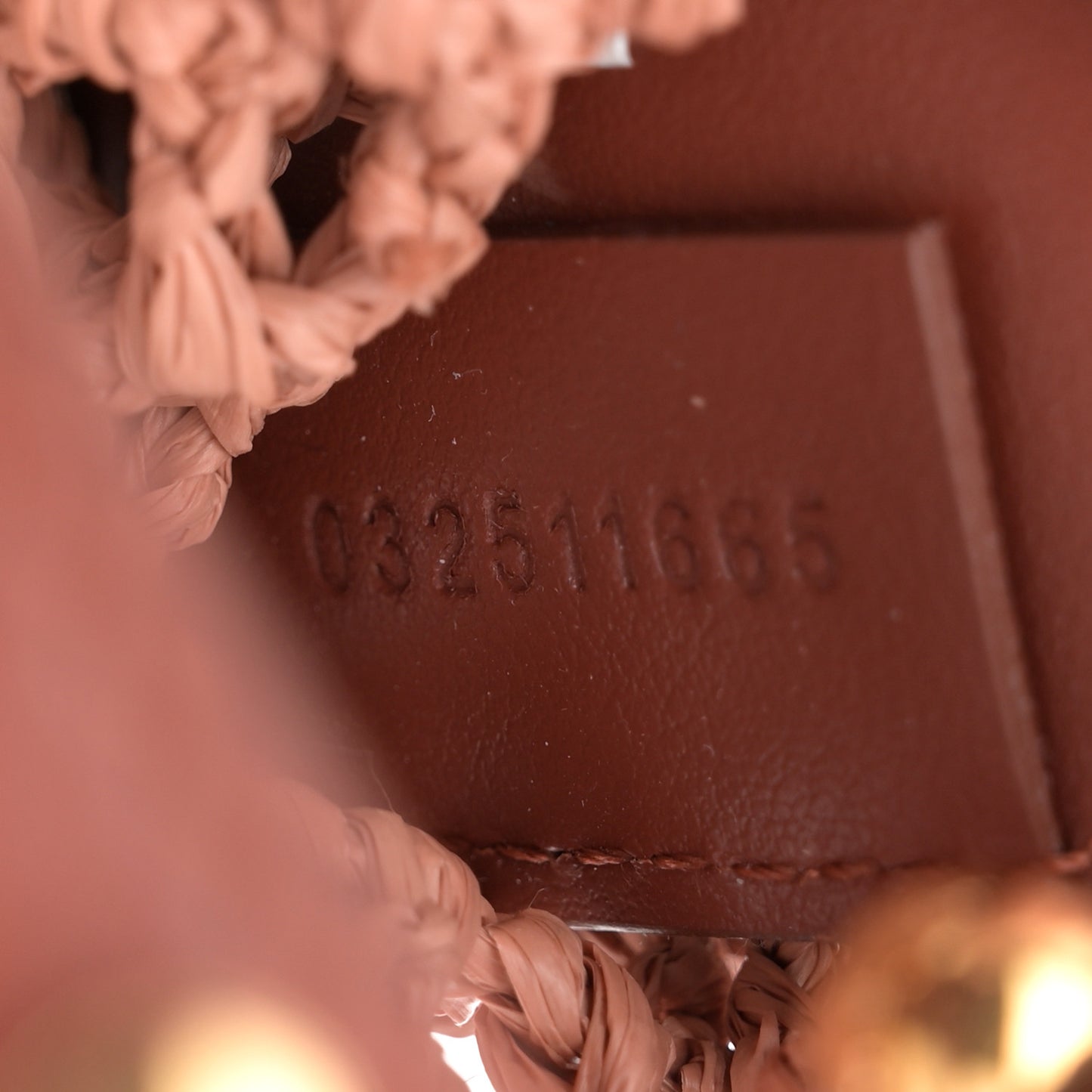 Raffia Calfskin Mini Summer Banana Tote Summery Beige