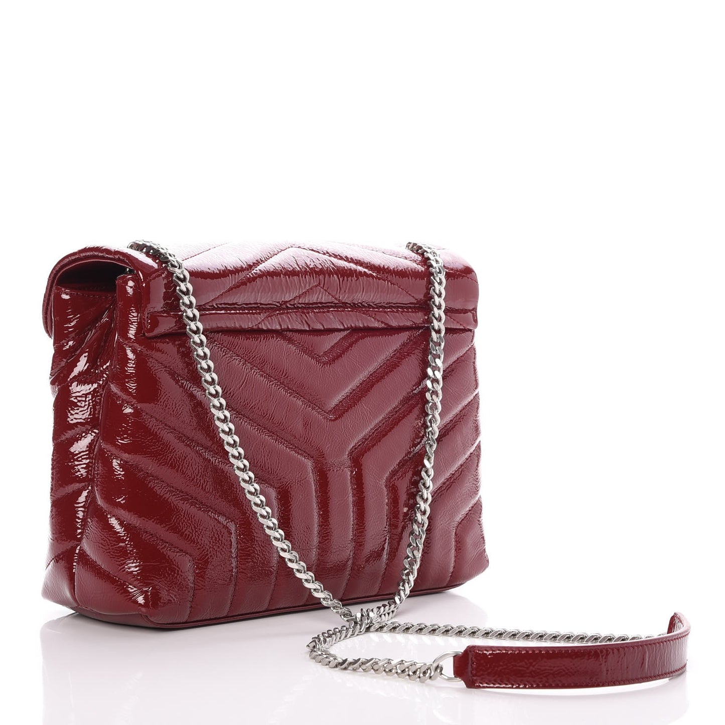 Patent Y Quilted Monogram Small Loulou Chain Satchel Palissandre
