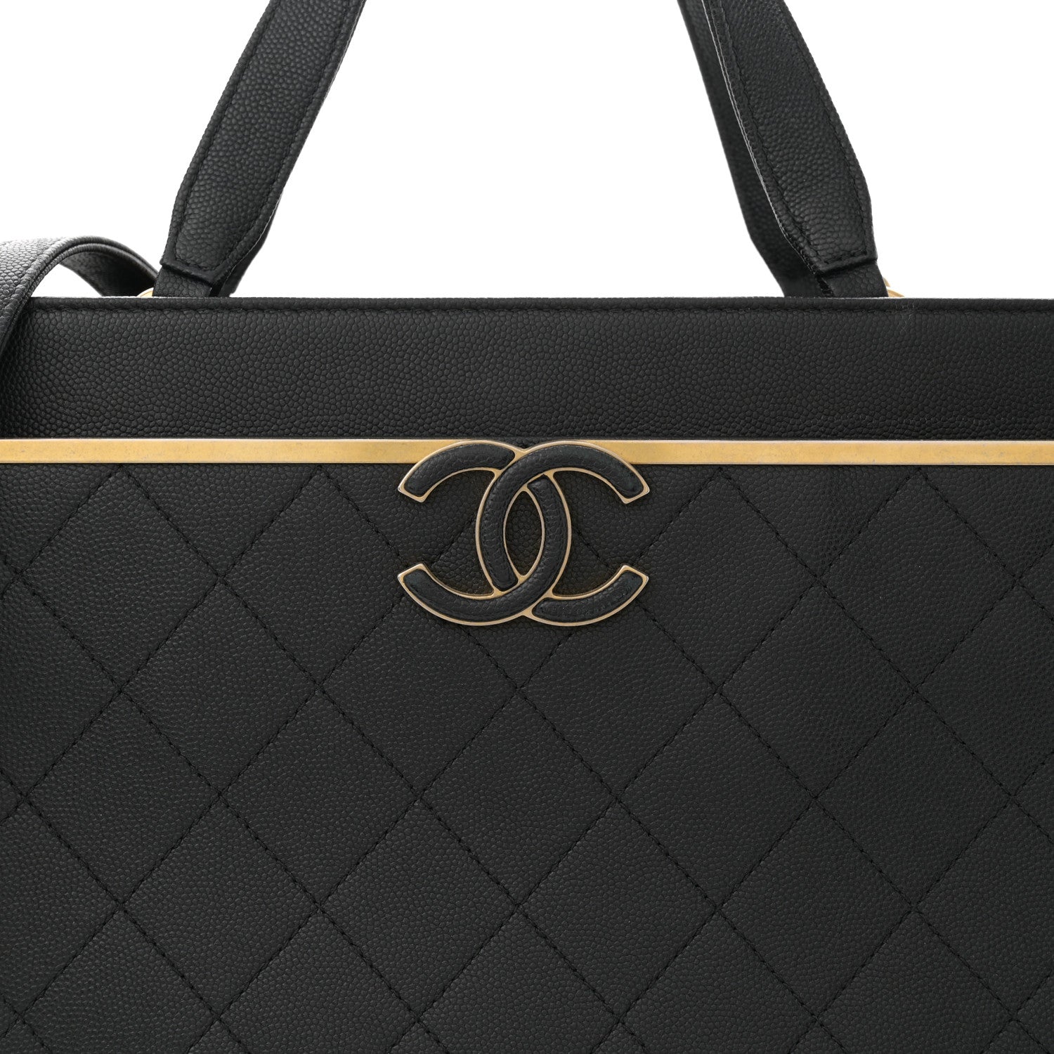 Chanel Grained Calfskin Stitched Lady Coco Top Handle Tote Black 8 of 11