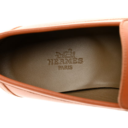 Hermes Goatskin Womens Paris Loafers 35.5 Naturel 7 of 10