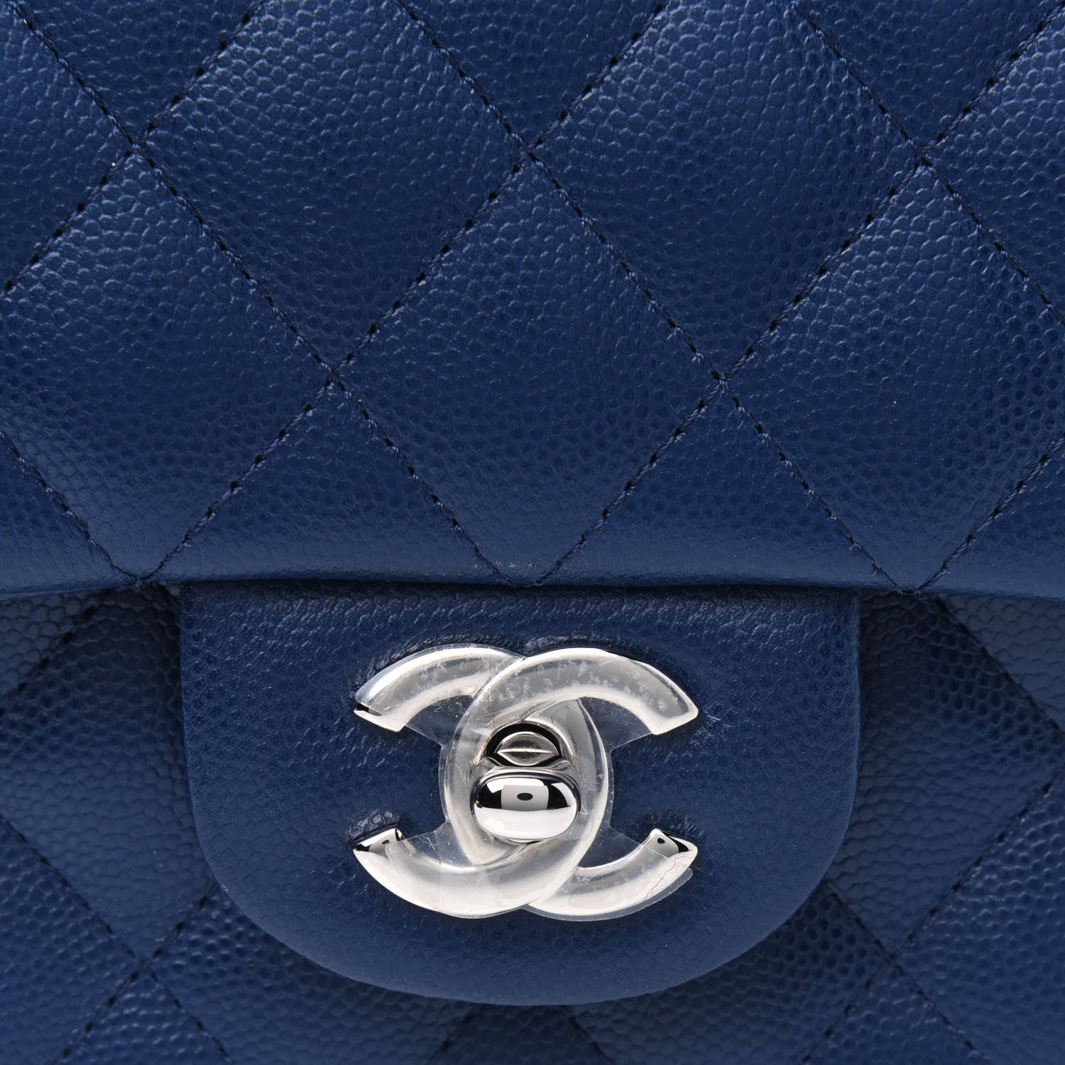 Chanel Caviar Quilted Mini Rectangular Flap Navy 4 of 4
