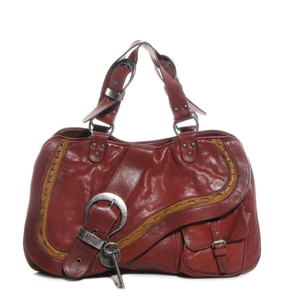 Christian Dior Leather Large Gaucho Double Saddle Bag 1 of 7