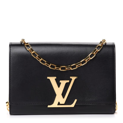 Louis Vuitton Calfskin Chain Louise MM Black 1 of 10