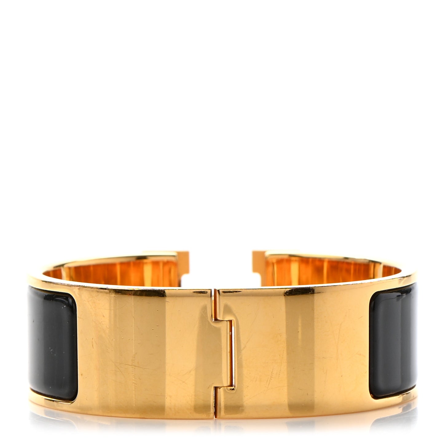 Enamel Wide Clic Clac H Bracelet PM Black
