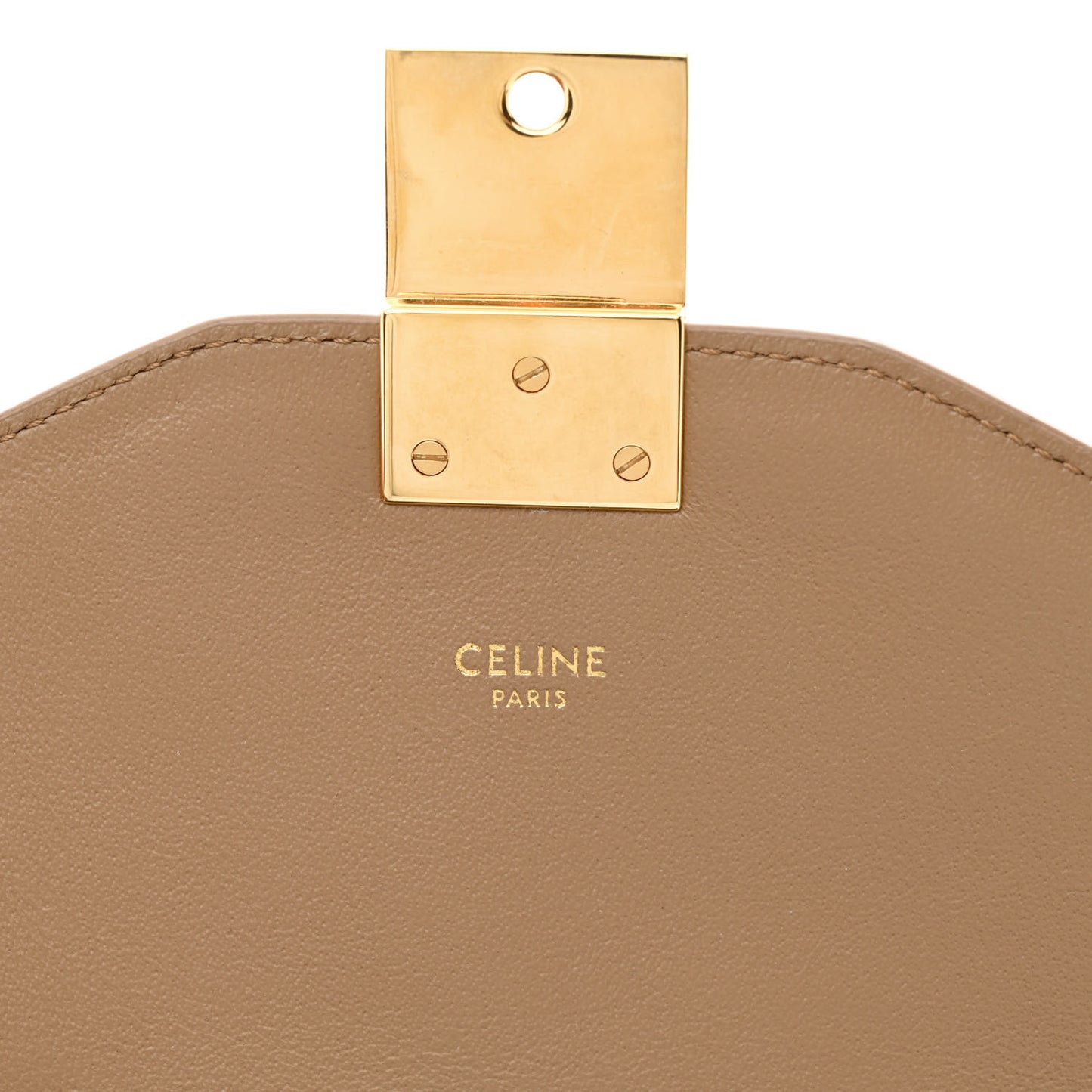 Shiny Calfskin Medium C Bag Light Camel