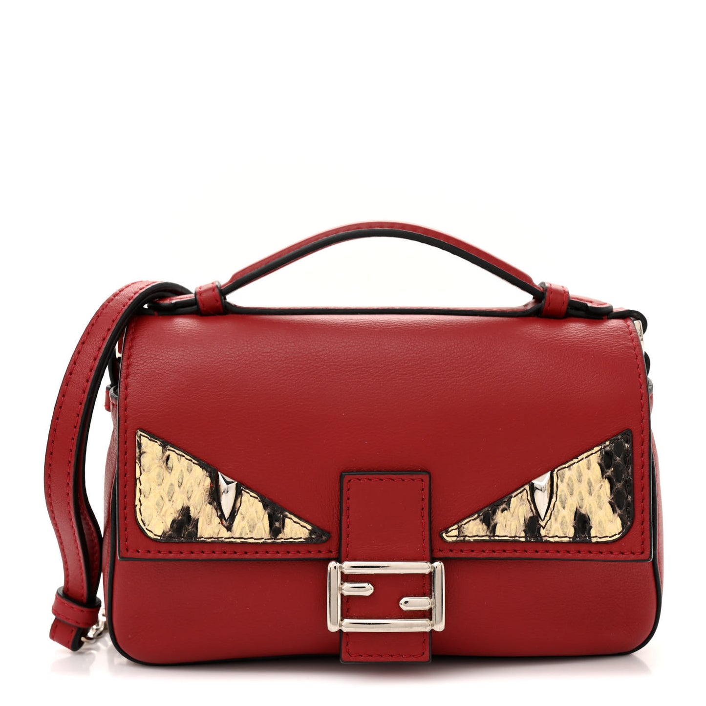 Vitello Dolce Elaphe Monster Eyes Micro Double Baguette Ribes Naturale