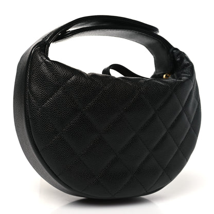 Chanel Caviar Quilted Polly Pocket Pouch Hobo Black 3 of 10