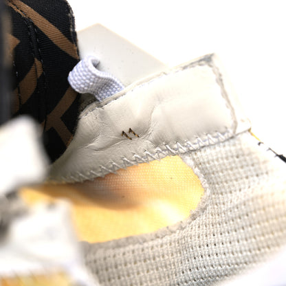Fendi X SARAH COLEMAN Nylon Suede Lycra FF Vertigo Mens Fendi Flow Low Top Sneakers 11 Yellow Black 9 of 11