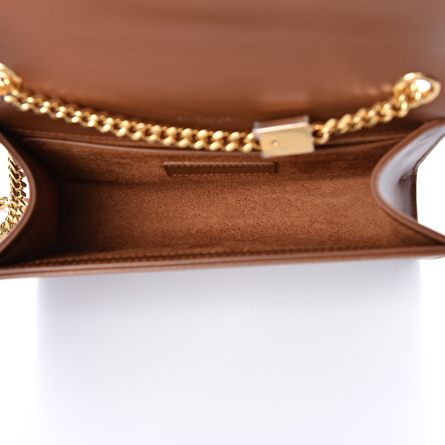 Calfskin Small Classic Monogram Kate Tassel Satchel Fauve