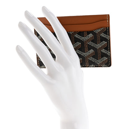 Goyard Goyardine Saint Sulpice Card Holder Black Gold 2 of 7