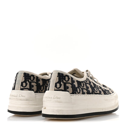 Christian Dior Canvas Oblique Walk 'N' Dior Platform Sneakers 37 Deep Blue 5 of 8