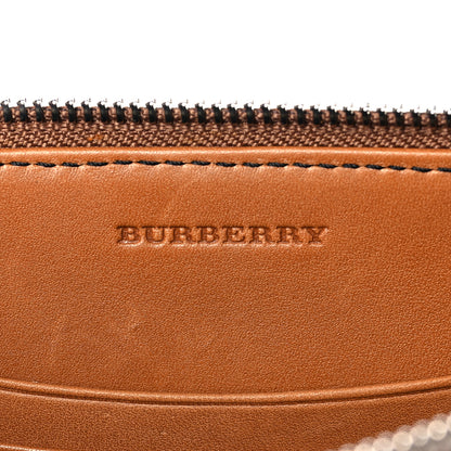 Burberry Mega Check Peyton Crossbody Clutch Bag Saddle Brown 6 of 6